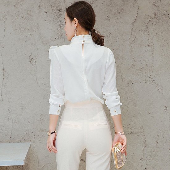 ブラウス レディース ブラウス 長袖 白 ビジネス オフィス 無地 通勤服 きれいめ スタンドカラー ブラウス レディース ブラウス 長袖 白 ビジネス オフィス 無地 通勤服 きれいめ スタンド
