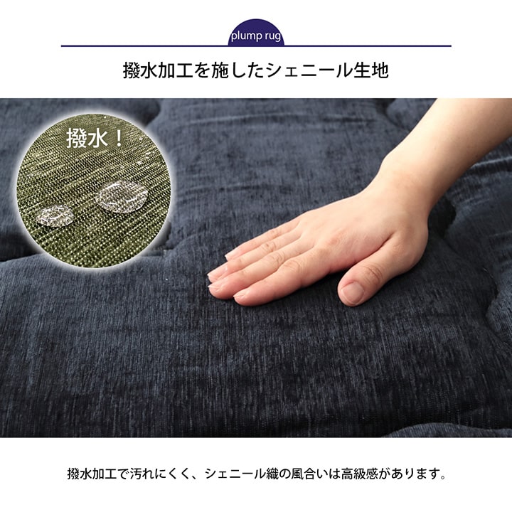 ラグ ラグマット ボリュームラグ 厚手 40mm厚 190*190cm こたつ敷布団 こたつ敷き布団 カーペット 撥水 固綿 防音性 保温性 国産 日本製 シンプル 無地