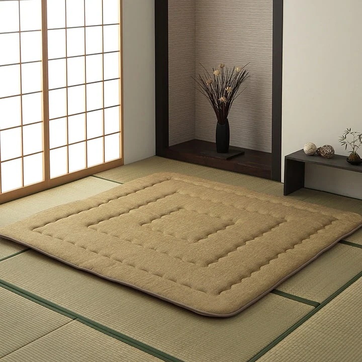 ラグ ラグマット ボリュームラグ 厚手 40mm厚 190*190cm こたつ敷布団 こたつ敷き布団 カーペット 撥水 固綿 防音性 保温性 国産 日本製 シンプル 無地