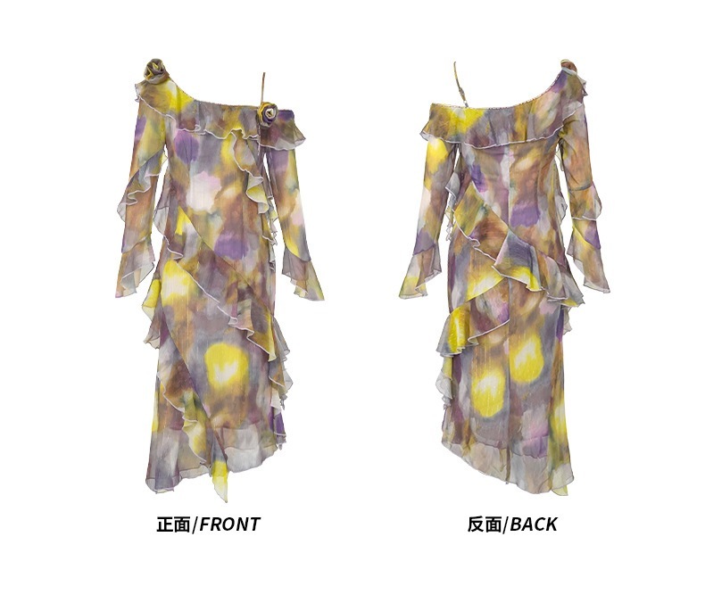 [急速出荷]二次会 ウェディング 演奏会 結婚式 卒業式 披露宴 同窓会 大人 着痩せ キャバ パーティー ビーチドレス フリルワンピース オフショル 2025夏新品