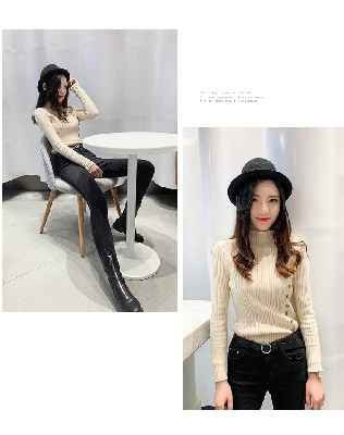 【大好評!最安値挑戦!】ボタンデザイン トップス ニットソー セーター 白トップス 袖あり 長袖 ハイネック タイト シンプル 【大好評!最安値挑戦!】ボタンデザイン トップス ニットソー セーター 白トップス 袖あり 長袖 ハイネック タイト シンプル