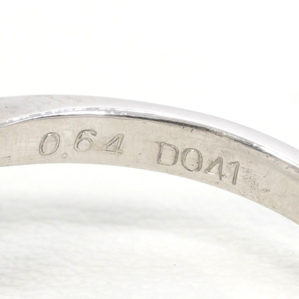 PT850 プラチナ リング 11号 エメラルド 0.66 ダイヤ 0.41 ジュエリー 中古