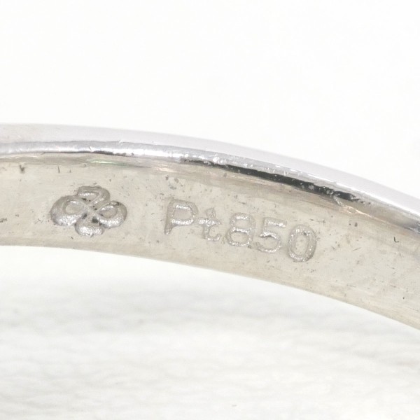 PT850 プラチナ リング 11号 エメラルド 0.66 ダイヤ 0.41 ジュエリー 中古