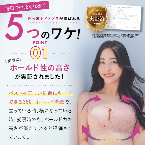 ナッツ モモフルナイトブラ ブラック3枚 ナッツ モモフルナイトブラ ブラック3枚 ナッツ モモフル