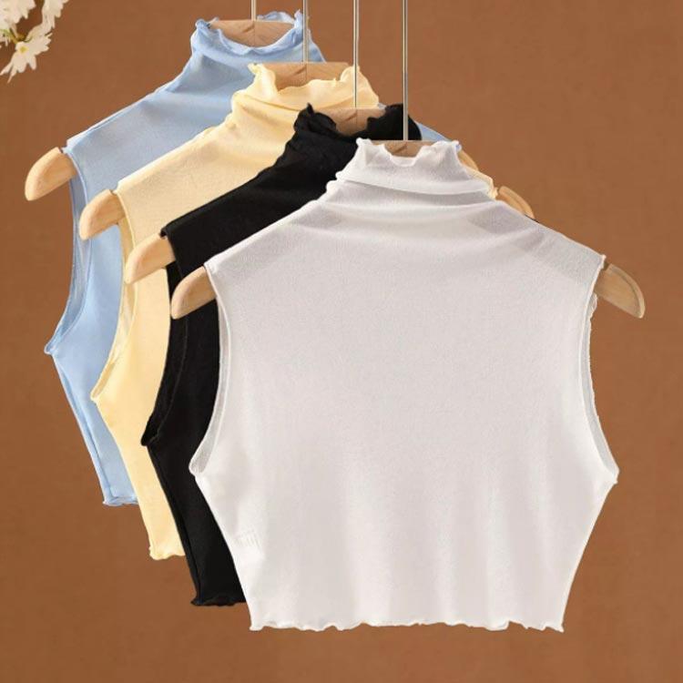 ハイネック フリル インナー 2枚セット付け襟 紫外線対策 シアー レイヤード 2枚セット付け襟 メーカー直販付け衿 タンクトップ レディース メロー メ ハイネック フリル インナー 2枚セット付け襟 紫外線対策 シアー レイヤード 2枚セット付け襟 メーカー直販付け衿 タンクトップ レディース メロー メ