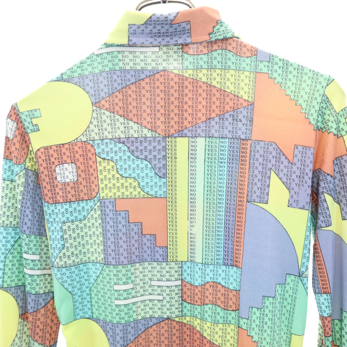 EAST 70s ヴィンテージ 総柄 長袖 シャツ グリーン系 ストレッチ レディース 古着 EAST 70s ヴィンテージ 総柄 長袖 シャツ グリーン系 ストレッチ レディース 古着