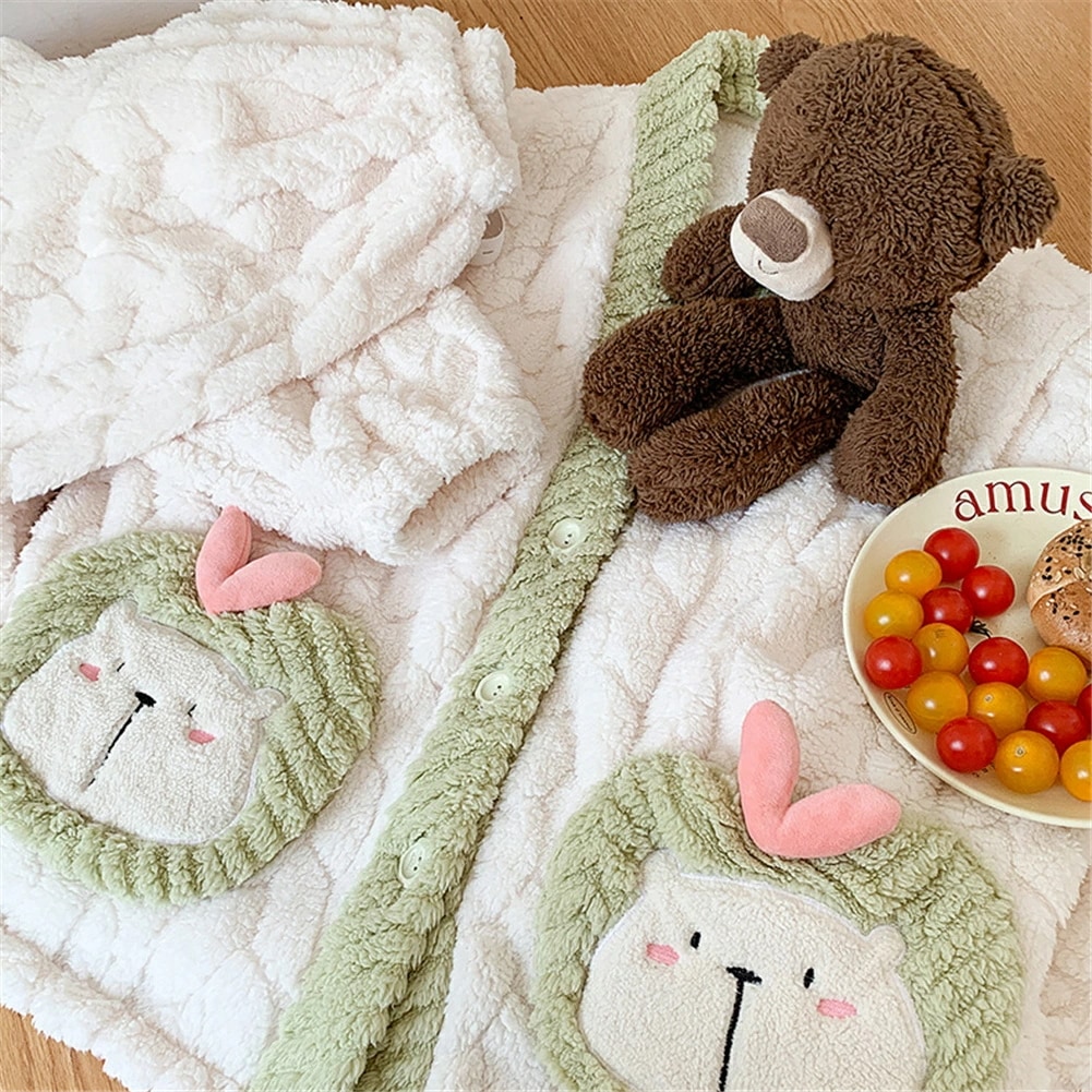 マタニティ パジャマ 冬 モコモコ うさぎ かわいい シンプル 長袖 マタニティ ルームウェア 授乳口 付き ウエスト調節 パジャマ 上下セット マタニティ パジャマ ギフト パンツ トップス かわい