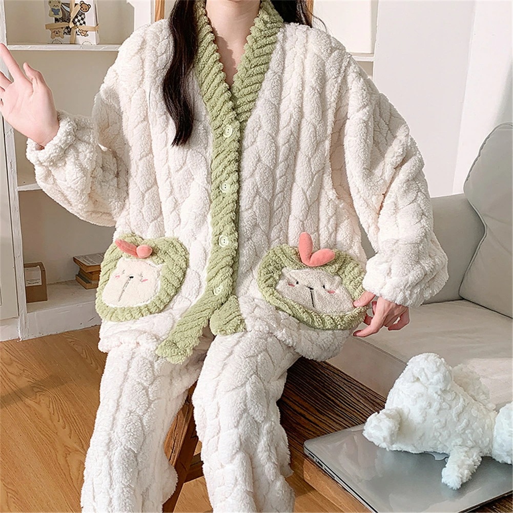 マタニティ パジャマ 冬 モコモコ うさぎ かわいい シンプル 長袖 マタニティ ルームウェア 授乳口 付き ウエスト調節 パジャマ 上下セット マタニティ パジャマ ギフト パンツ トップス かわい