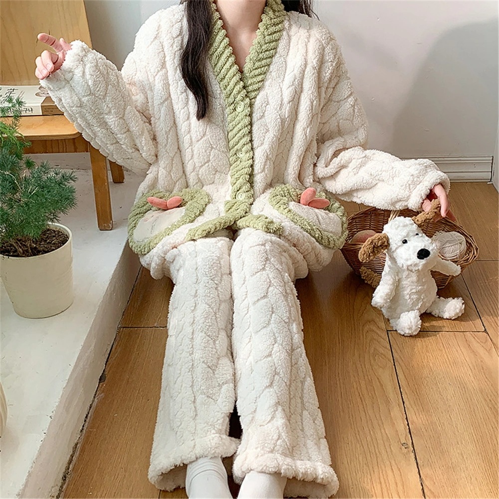 マタニティ パジャマ 冬 モコモコ うさぎ かわいい シンプル 長袖 マタニティ ルームウェア 授乳口 付き ウエスト調節 パジャマ 上下セット マタニティ パジャマ ギフト パンツ トップス かわい