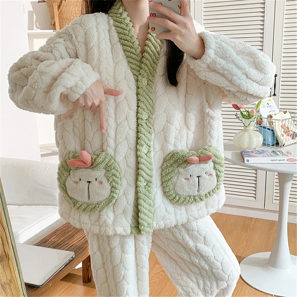 マタニティ パジャマ 冬 モコモコ うさぎ かわいい シンプル 長袖 マタニティ ルームウェア 授乳口 付き ウエスト調節 パジャマ 上下セット マタニティ パジャマ ギフト パンツ トップス かわい