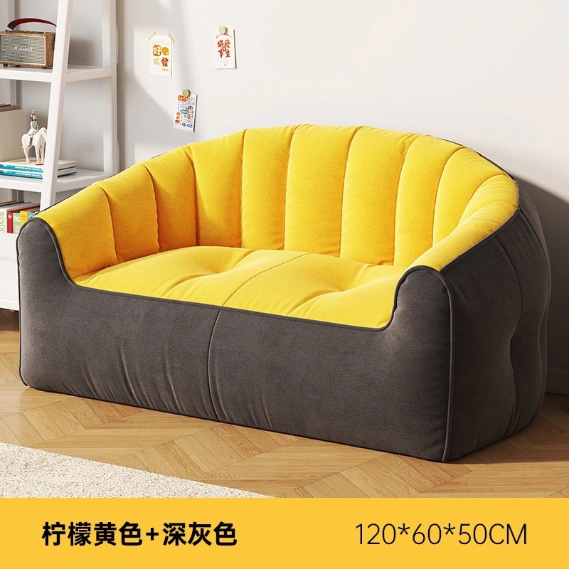 怠惰なソファは部屋で寝たり横になったりすることができます畳レジャーリクライニングレンタルルームシンプルな漫画の寝室の小さなソファ付き-【レイジーソファ】ライトグレー 140cm 【レイジーソファ】ライ