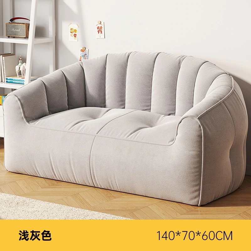 怠惰なソファは部屋で寝たり横になったりすることができます畳レジャーリクライニングレンタルルームシンプルな漫画の寝室の小さなソファ付き-【レイジーソファ】ライトグレー 140cm 【レイジーソファ】ライ