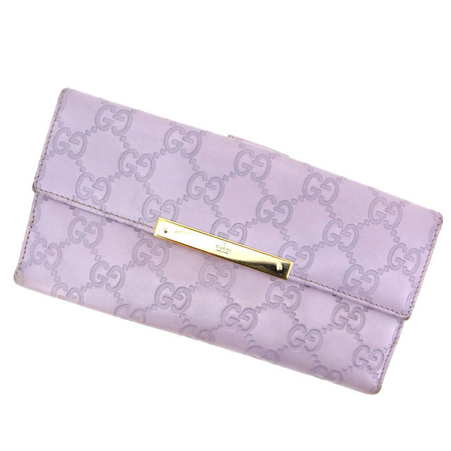 ムラサキしき 長財布 グッチシマ パープル 中古