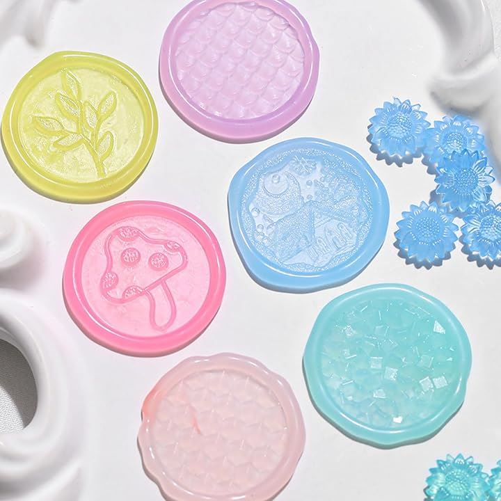 13色 1300粒 シーリングワックス 半透明 ひまわりシーリングスタンプ 封蝋 手紙 レター 結婚式 招待状