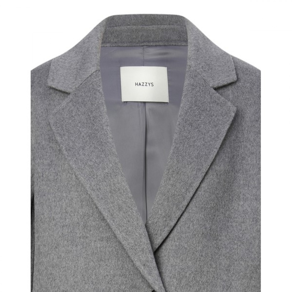 (ヘッジスレディース) 24FW ハンドメイドシングルロングコートグレー HSCO4D0C1G3 (ヘッジスレディース) 24FW ハンドメイドシングルロングコートグレー HSCO4D0C1G3