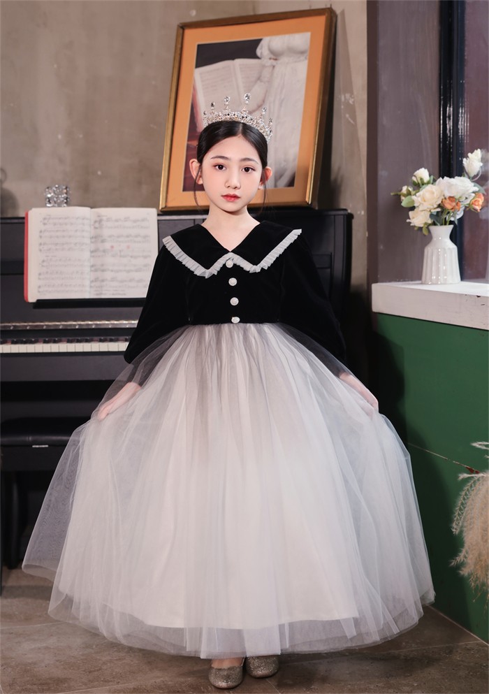 【今季トレンド】ピアノ発表会 ドレス 子供 女の子 発表会 ドレス 子ども ワンピース ブラック 七分袖 お祝い日 演奏会 音楽会 フォーマル 誕生日 撮影 パーティー ジュニア キッズ ロングドレス 【今季トレンド】ピアノ発表会 ドレス 子供 女の子 発表会 ドレス 子ども ワンピース ブラック 七分袖 お祝い日 演奏会 音楽会 フォーマル 誕生日 撮影 パーティー ジュニア キッズ ロングドレス