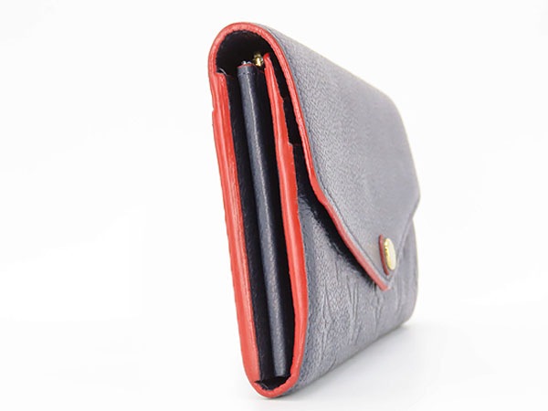 美品 ルイヴィトン アンプラント サラ マリーヌルージュ ネイビー 長