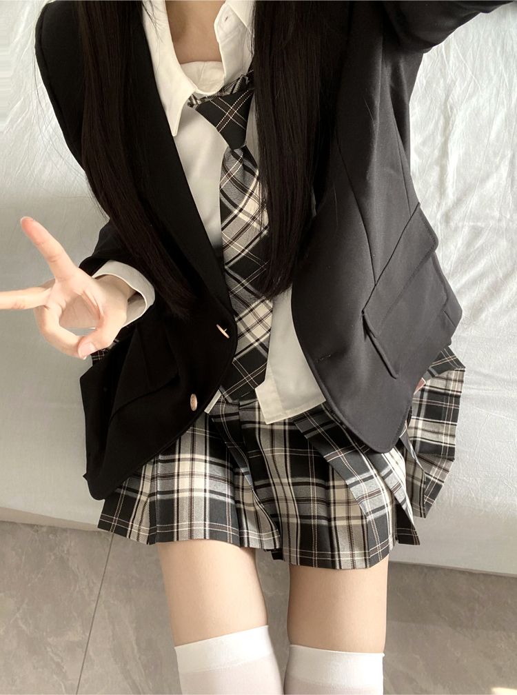 JK制服スーツフルセット ブレザーシャツグリッドスカート カレッジスタイル・スーツ 制服 制服スカート 制服 カーディガン 韓国制服 JK制服スーツフルセット ブレザーシャツグリッドスカート カレッジスタイル・スーツ 制服 制服スカート 制服 カーディガン 韓国制服