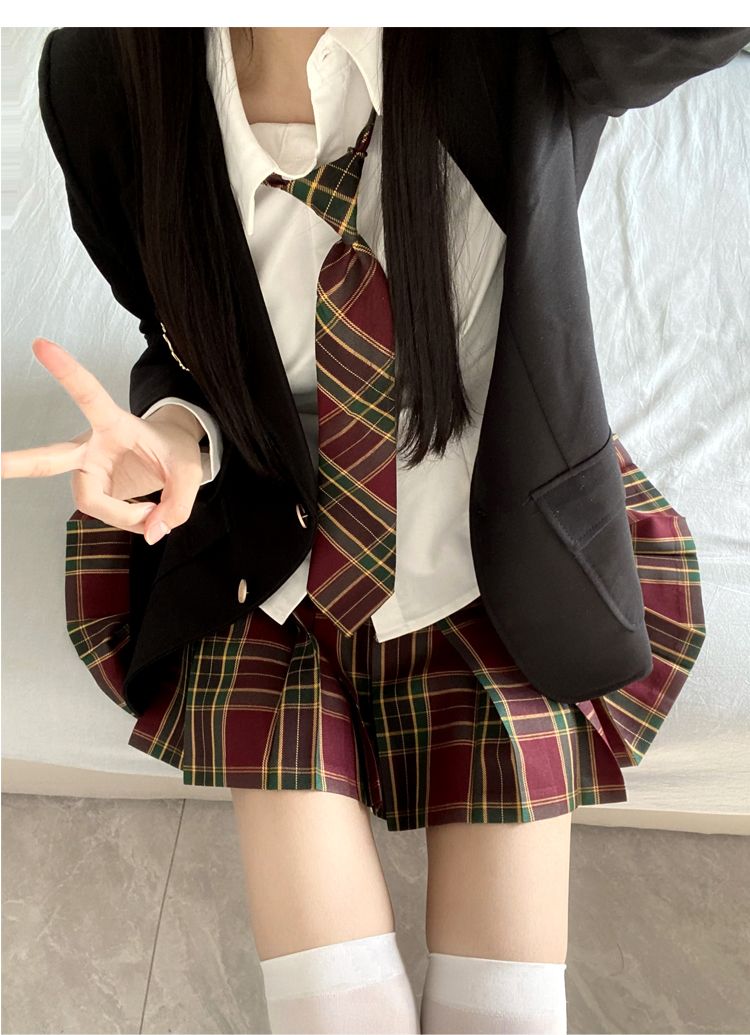 JK制服スーツフルセット ブレザーシャツグリッドスカート カレッジスタイル・スーツ 制服 制服スカート 制服 カーディガン 韓国制服 JK制服スーツフルセット ブレザーシャツグリッドスカート カレッジスタイル・スーツ 制服 制服スカート 制服 カーディガン 韓国制服