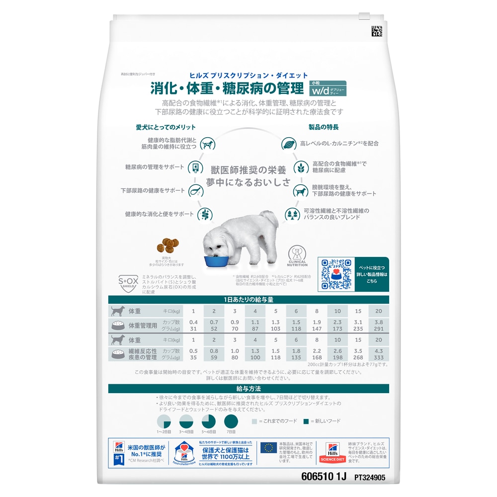 【3袋セット】ヒルズ 食事療法食 犬用 w/d ダブリューディー 消化・体重・糖尿病の管理 ドライ 小粒 3kg 【3袋セット】ヒルズ 食事療法食 犬用 w/d ダブリューディー 消化・体重・糖尿病の管理 ドライ 小粒 3kg