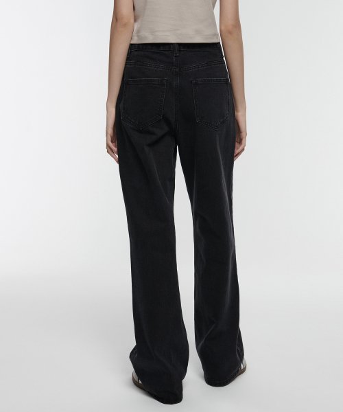 Musinsa Standard Womens Wide Denim Pants Washed Black