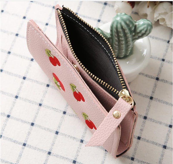 Qoo10] 大人気財布 チェリー さくらんぼ ミニウ