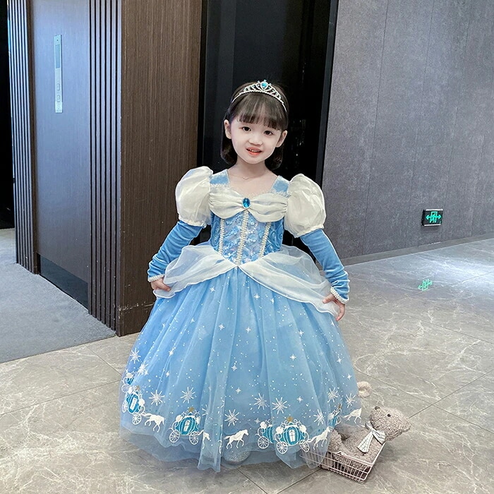 【 2025】子供ドレス プリンセスドレス マント付き 子供 クリスマス プレゼント コスプレ仮装 キッズ ドレス 女の子 定番プリンセスの衣装 ワンピース ハロウィン お姫様 110 120 130