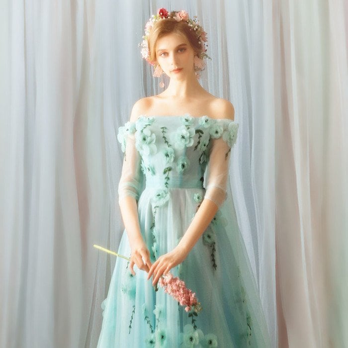 カラードレス ボレロ パーティードレス 長袖 演奏会用ドレス ロングドレス ウェディングドレス 発表会 結婚式 ピアノ 二次会 ドレス 前撮り 結婚式 花嫁