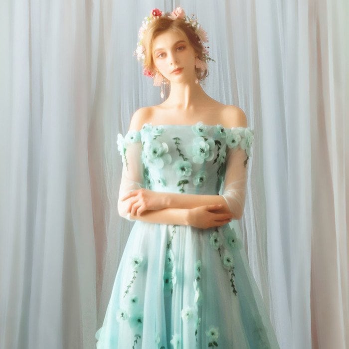 カラードレス ボレロ パーティードレス 長袖 演奏会用ドレス ロングドレス ウェディングドレス 発表会 結婚式 ピアノ 二次会 ドレス 前撮り 結婚式 花嫁