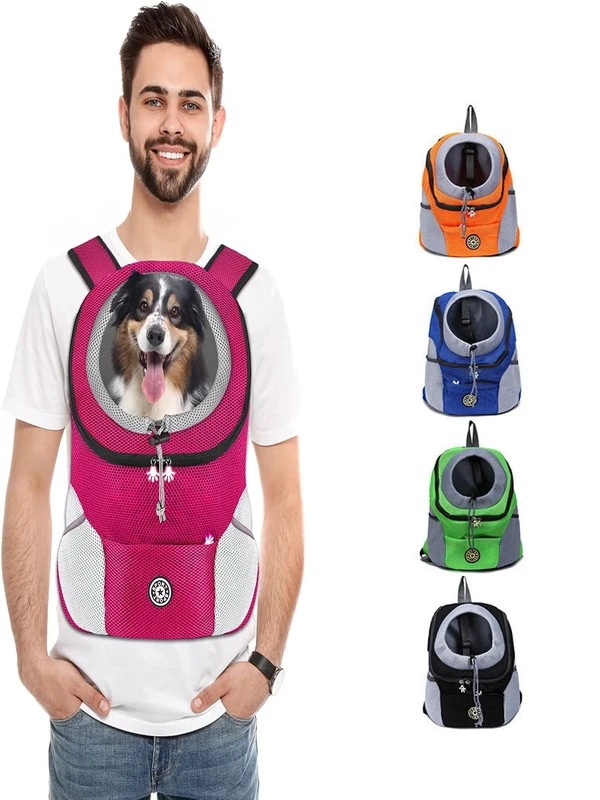 犬用ペットキャリアバッグ,ポータブル,旅行用,通気性,アウトドア用,ペット用アクセサリー orange L for 8-11 kg
