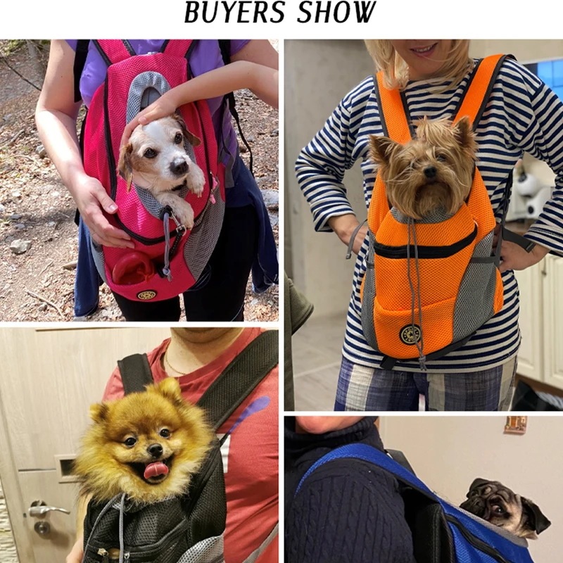 犬用ペットキャリアバッグ,ポータブル,旅行用,通気性,アウトドア用,ペット用アクセサリー orange L for 8-11 kg