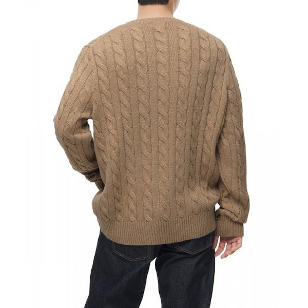 ラルフローレン ケーブルニット コットン ブラウン POLO RALPH LAUREN ニット セーター ケーブルニット コットン