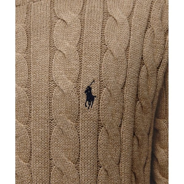 ラルフローレン ケーブルニット コットン ブラウン Qoo10] POLO Ralph Lauren ポロラルフローレンケーブルニット