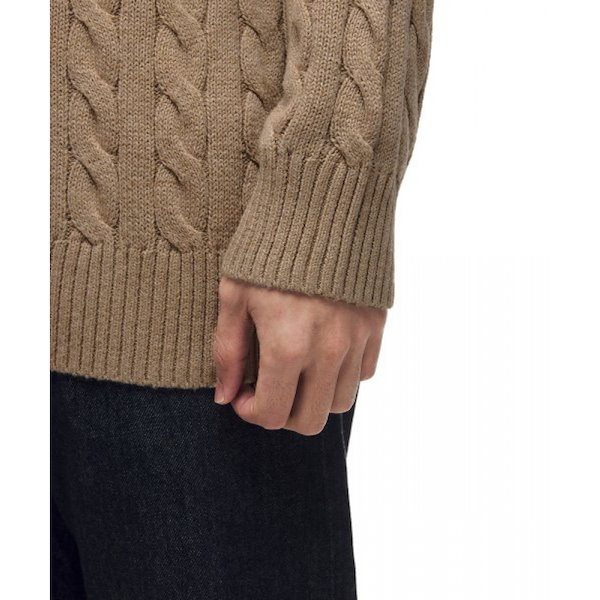 ポロラルフローレン　ケーブルニット　ブラウン　QRコード　XS ポロラルフローレン ケーブルニット ブラウン QRコード XS