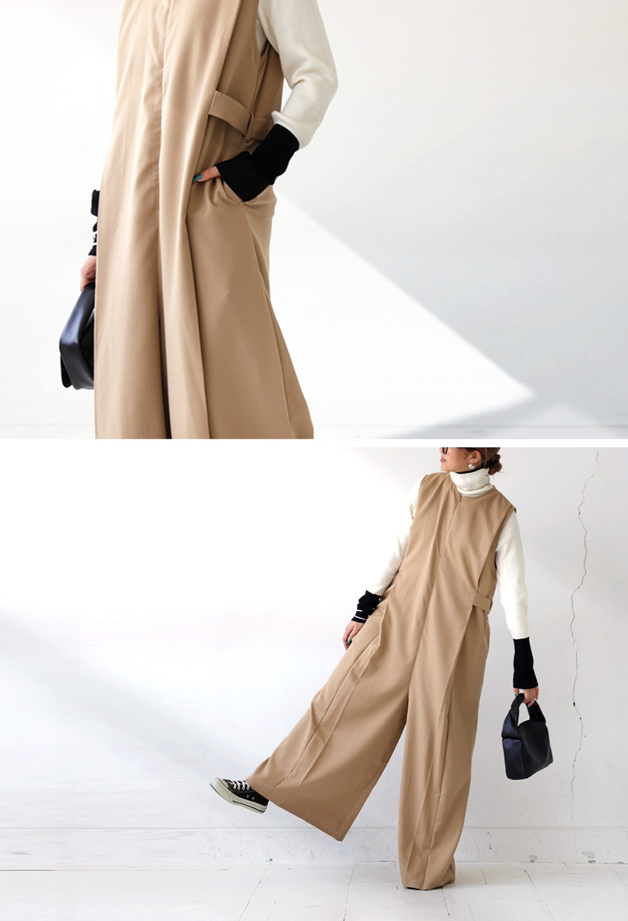 オールインワン レディース ボトムス パンツ 無地 ・8月14日10時発売メール便不可