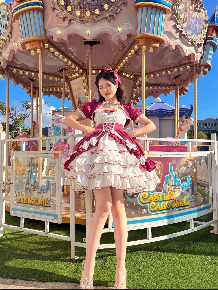 ショート/ロングプリンセスドレスマフィンロリータドッグショートドレスロリータチョッキ