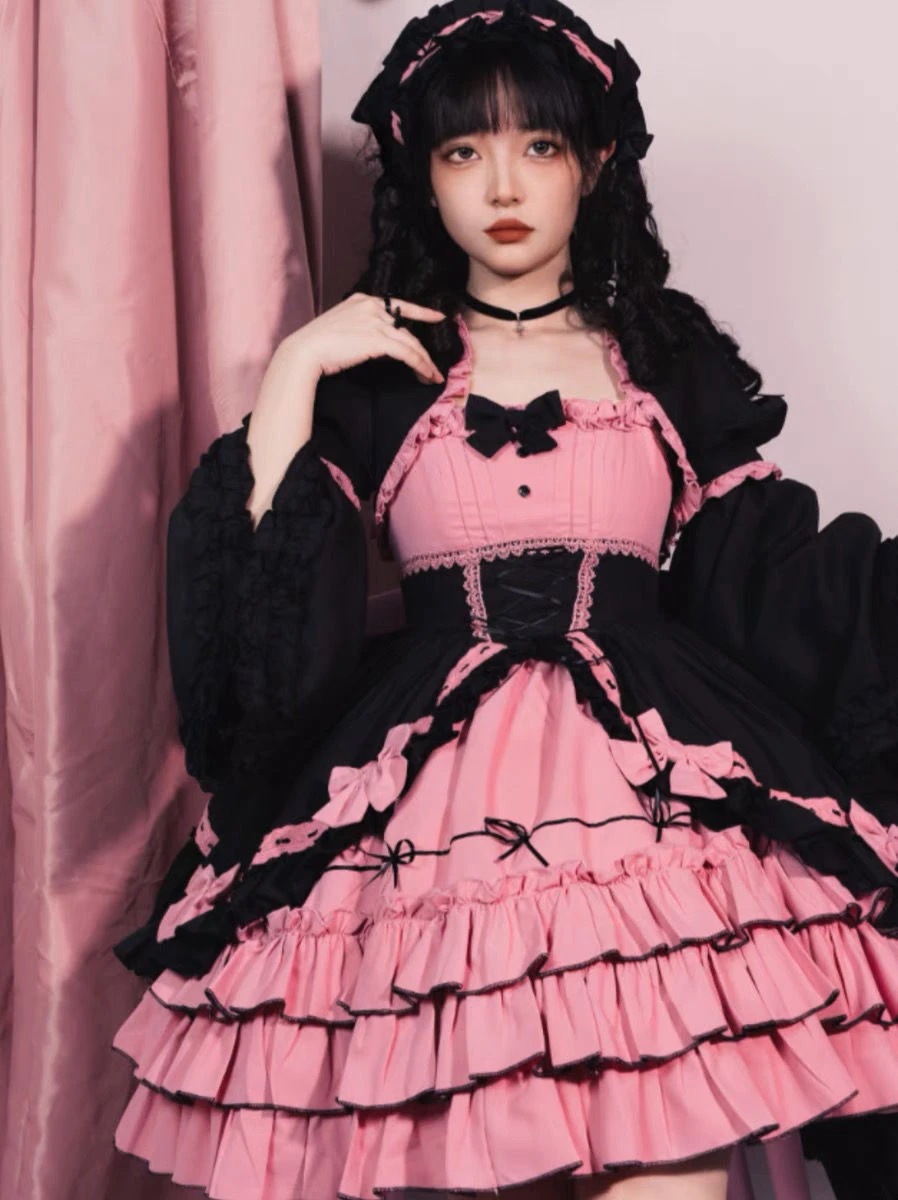 ショート/ロングプリンセスドレスマフィンロリータドッグショートドレスロリータチョッキ