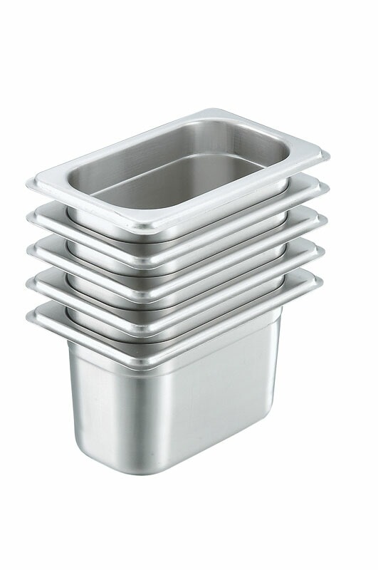 （まとめ買い）本間製作所 仔犬印 18-8 ホテルパンII 1/3 深さ65mm 段付き [x3]