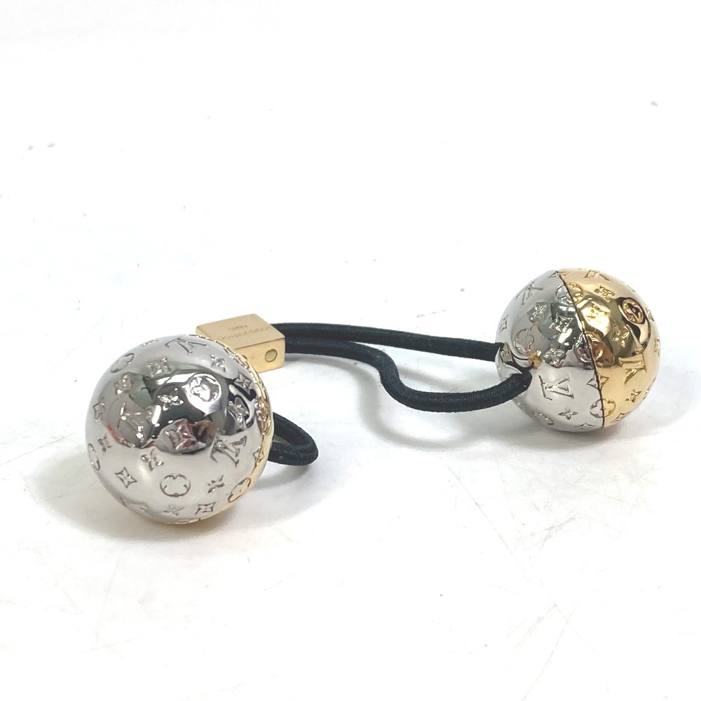 ヘアゴム M80266 シュシュ プラネットLV ナノグラム ゴム ゴールド／シルバー