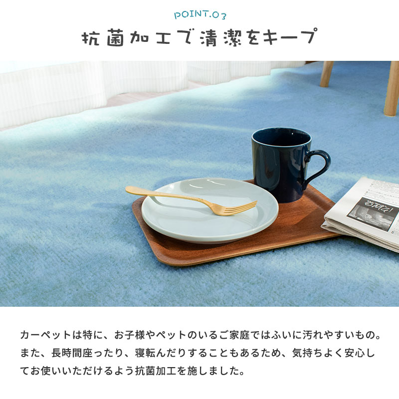 ペットにやさしいカーペット 4.5畳 261X261cm ラグ カーペット タマズライフ 正方形 江戸間4.5帖 四畳半 E45-TAMASLIFE