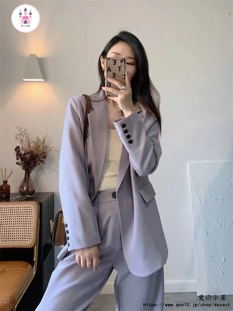 スーツコートの女性らしさ2024年春服新型韓国版ゆったりおしゃれカジュアルスーツキャリアスーツ
