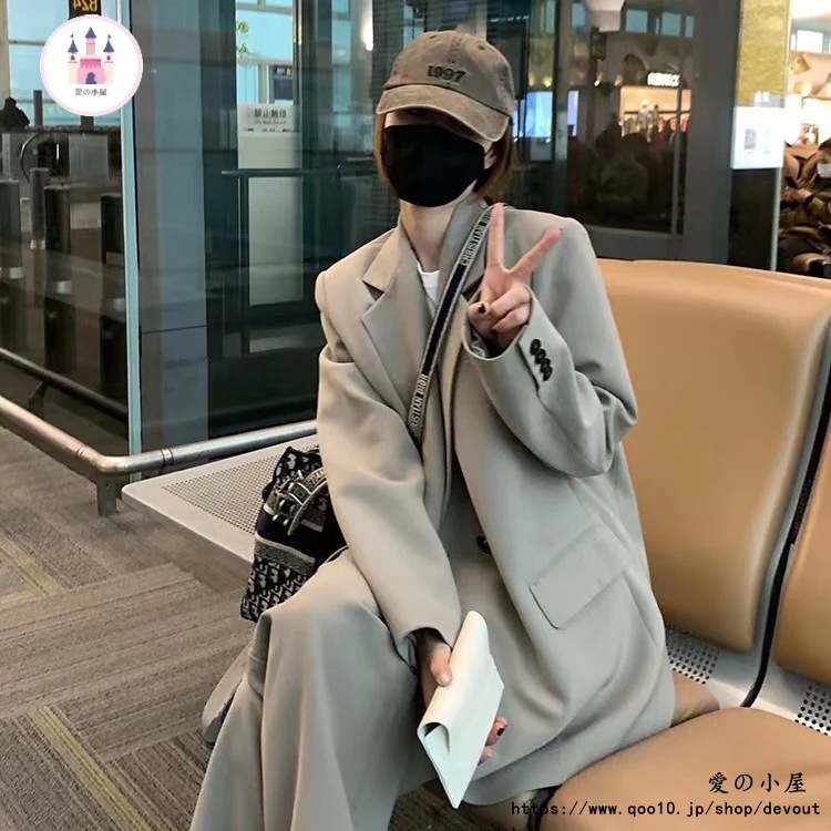 スーツコートの女性らしさ2024年春服新型韓国版ゆったりおしゃれカジュアルスーツキャリアスーツ