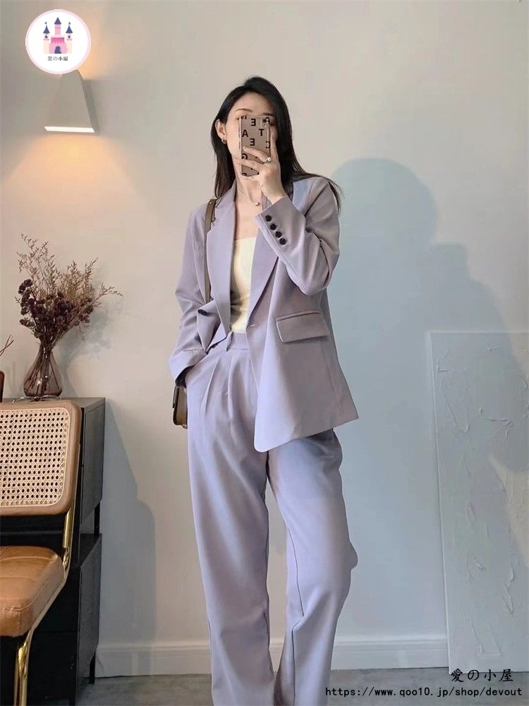 スーツコートの女性らしさ2024年春服新型韓国版ゆったりおしゃれカジュアルスーツキャリアスーツ