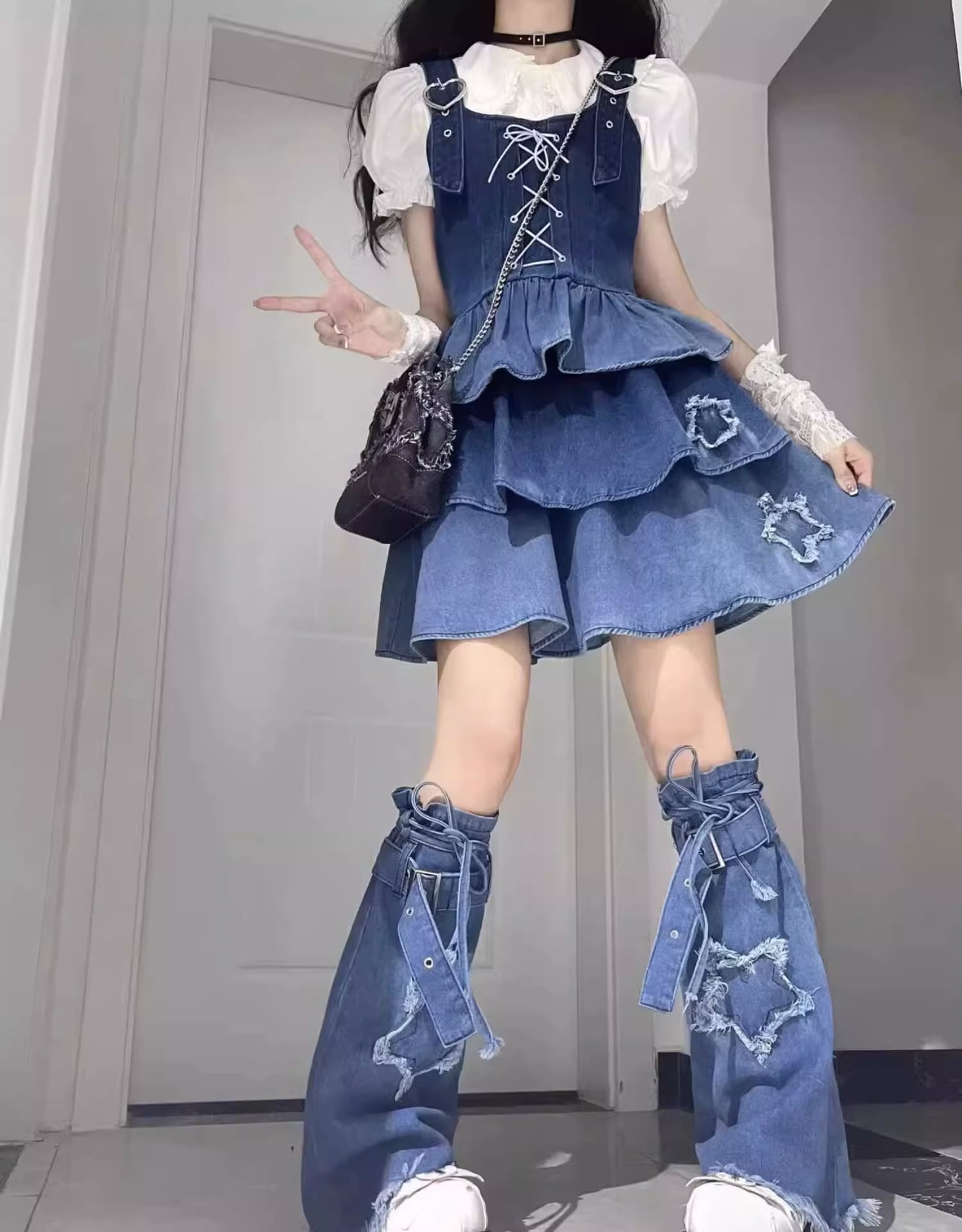 今っぽ 春夏 スカート 3点セットキャミソール スカート ショート丈トップスハイウエストレースアップコーデ ストリート系ブルーカジュアルレッグ美脚 脚長丈加工 コーデレディース 今っぽ 春夏 スカート 3点セットキャミソール スカート ショート丈トップスハイウエストレースアップコーデ ストリート系ブルーカジュアルレッグ美脚 脚長丈加工 コーデレディース