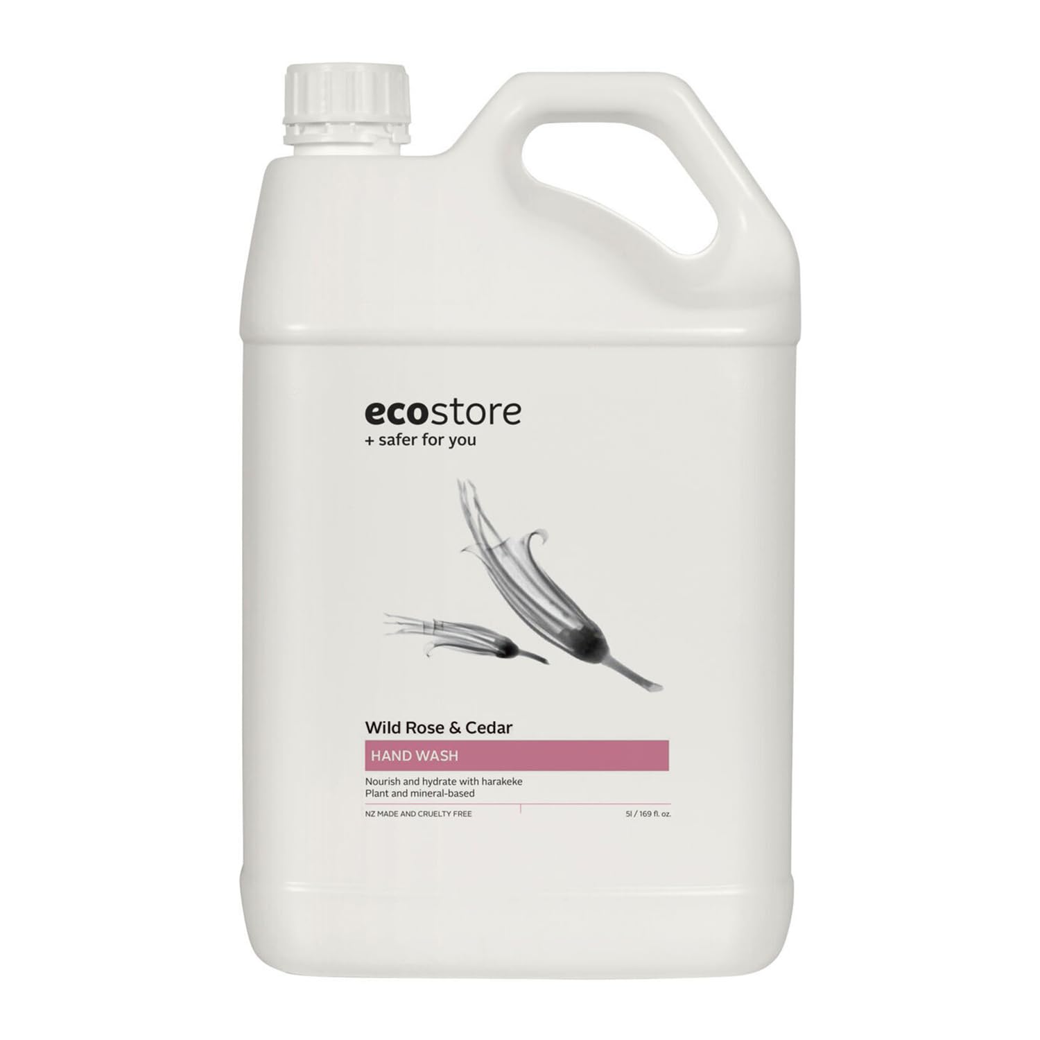 ecostore(エコストア) ハンドウォッシュ 【ワイルドローズ＆シダー】 5L ハンドソープ 液体せっけん 植物由来 肌にやさしい 大容量 詰め替え