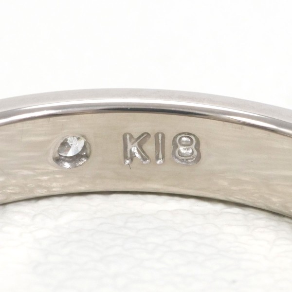 K18 18金 WG ホワイトゴールド リング 指輪 9号 ダイヤ ジュエリー
