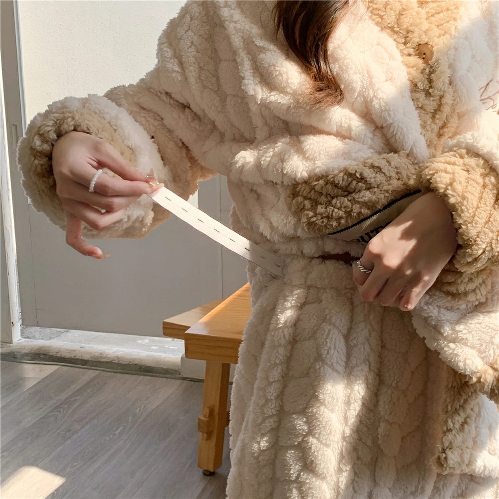 マタニティ パジャマ 冬 モコモコ クマ かわいい シンプル 長袖 マタニティ ルームウェア 授乳口 付き ウエスト調節 パジャマ 上下セット マタニティ パジャマ ギフト パンツ トップス かわいい