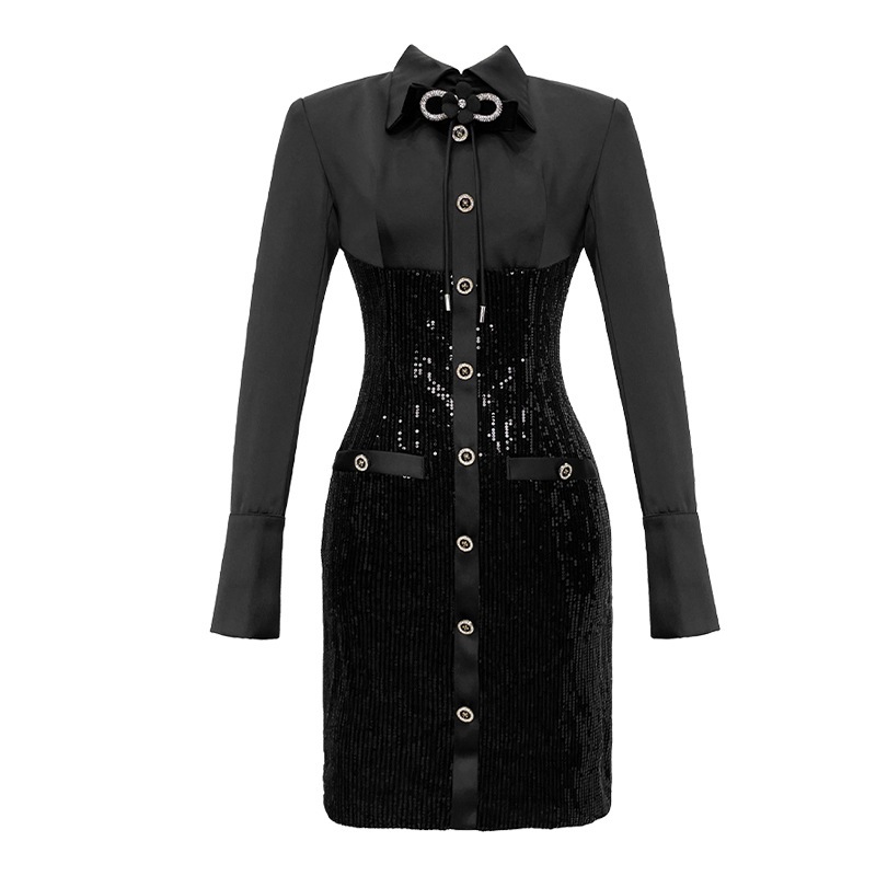 【JY.上品】 2025秋新品 キラキラ ショートワンピース ドレス パーティー キャバ 大人 同窓会 披露宴 卒業式 結婚式 演奏会 ウェディング 二次会 メガ割