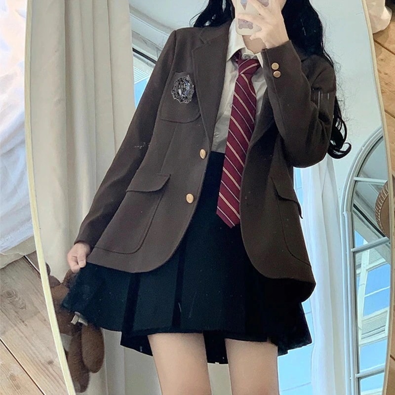 セットアップセーラー服 文化祭 学園祭 入学式 五点セット スクールスーツ セット 蝶ネクタイ バッジ スクール 制服 女子高生 高校生　学生服 キッズ子服スーツ ジャケット ブラウススカート フォ
