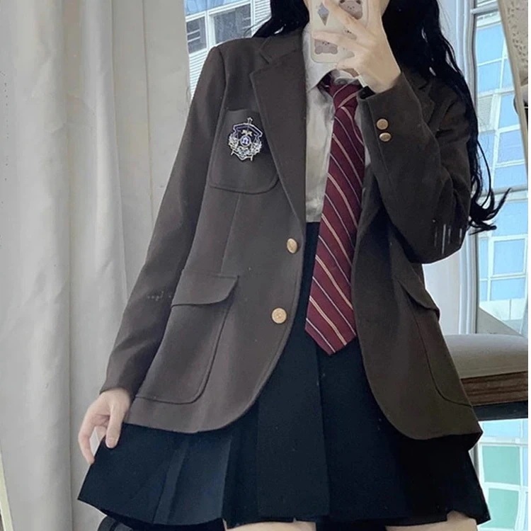 セットアップセーラー服 文化祭 学園祭 入学式 五点セット スクールスーツ セット 蝶ネクタイ バッジ スクール 制服 女子高生 高校生　学生服 キッズ子服スーツ ジャケット ブラウススカート フォ